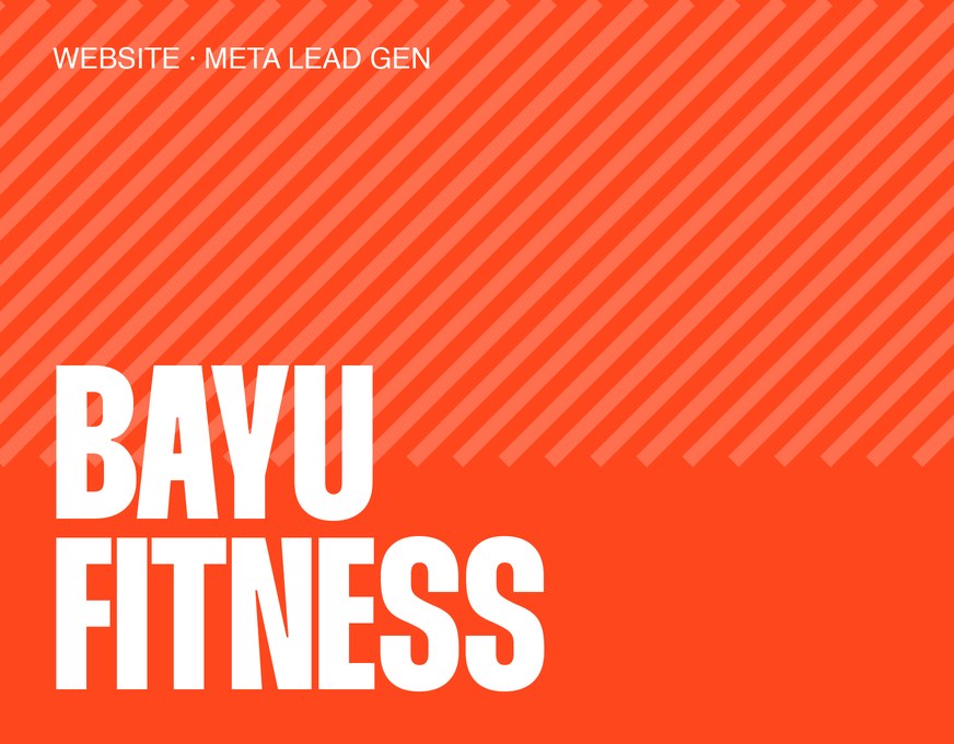 Bayu Fitness: Website & Meta Lead Gen project by Easify